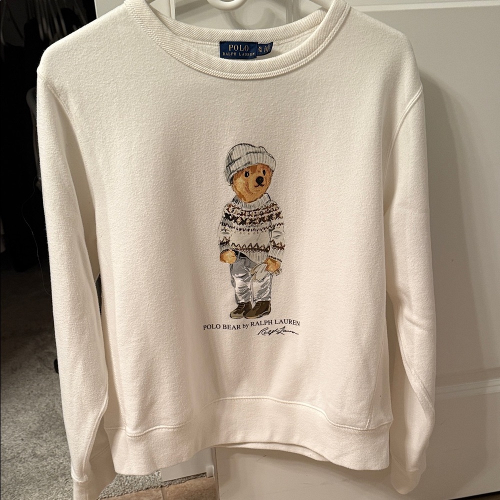 Polo by Ralph Lauren White Bear Graphic Sweatshirt - Picture 3 of 3